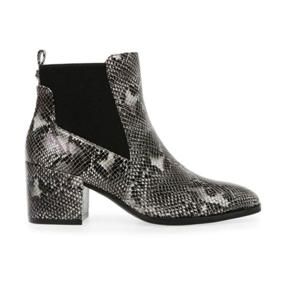 Ladies ANNE KLEIN SNAKE PRINT Ankle BOOTS SZ 6
